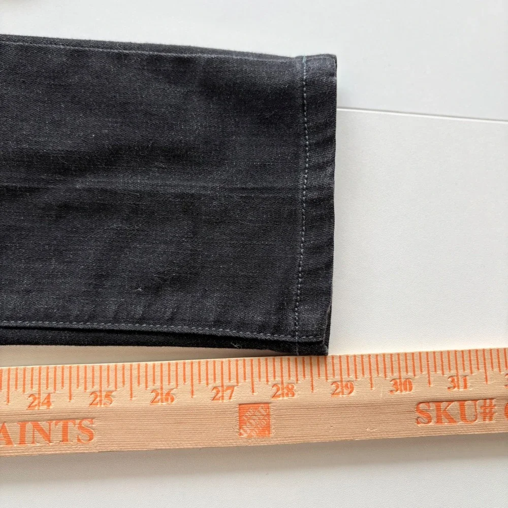 Eileen Fisher‎ Slim Jeans Womens 2 Black Organic Cotton Stretch F3MDN